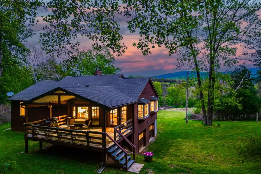 Cabin at twilight in the Shenandoah Valley