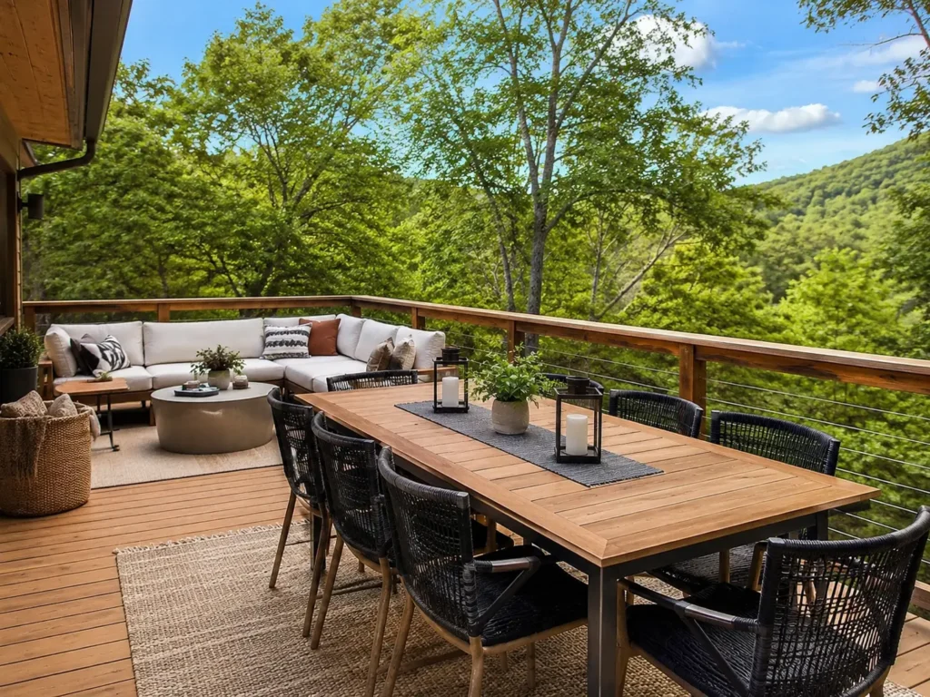 Cozy outdoor deck with modern furniture.webp