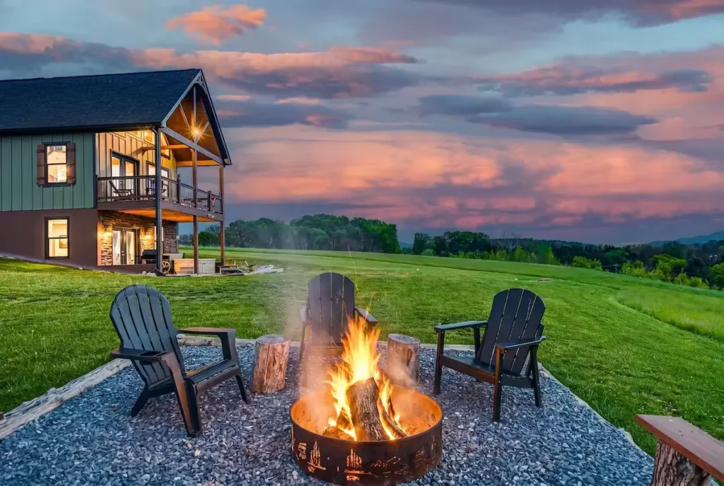 Fire pit at Hunter's Haven