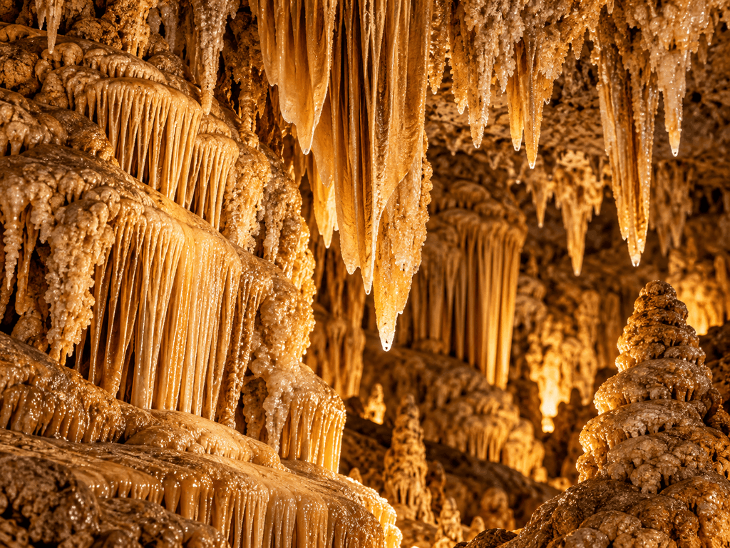 crystals in the Luray Caverns